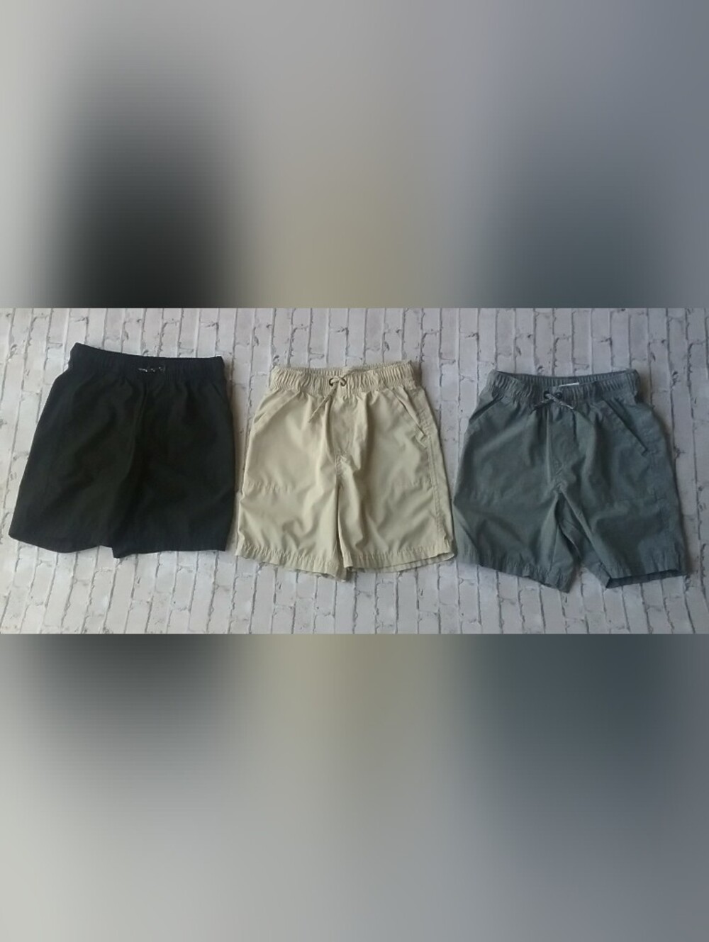 Jumping Beans Boy  Elastic-Waist Casual Shorts - Black, Cream, Gray 5T